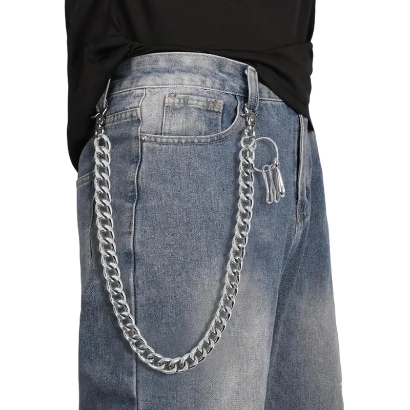 Street Fashion Jeans Men - กระเป๋าสตางค์ยีนส์สไตล์ฮาราจูกุพร้อมสายคาดเอวสไตล์พังก์สำหรับผู้ชาย อุปกรณ์เสริม จัดส่งแบบดรอปชิปปิ้ง