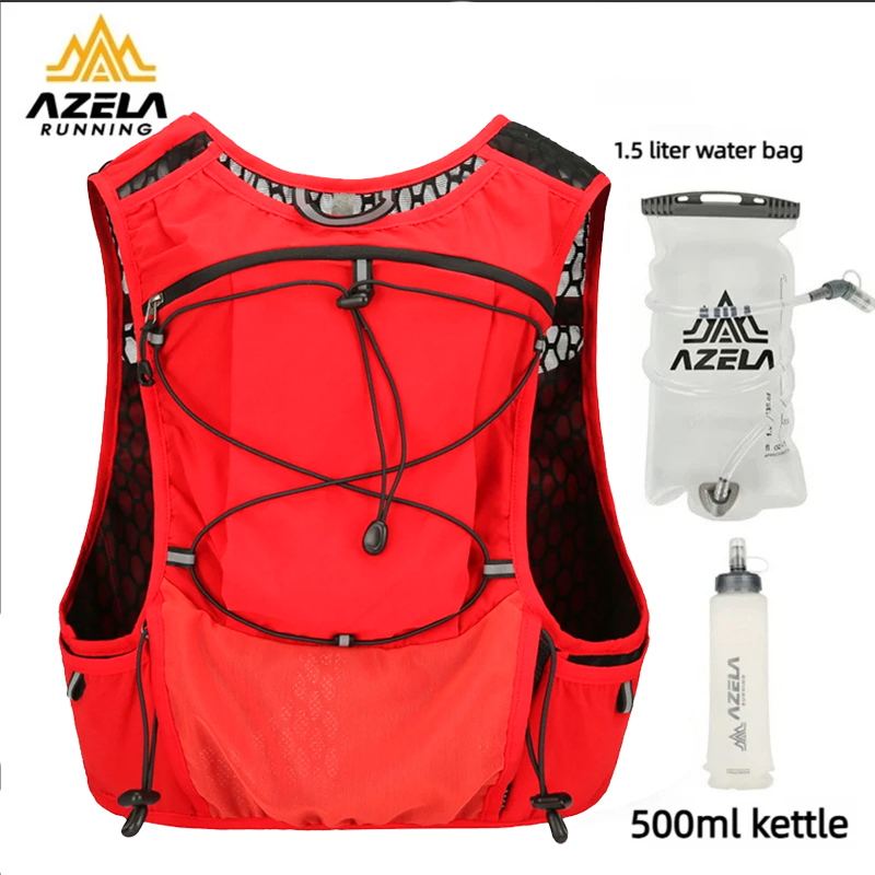 Reflective Jacket Running - กระเป๋าเป้สะพายหลังน้ำหนักเบาสำหรับใส่ของและเติมน้ำ ระบายอากาศได้ดี เหมาะสำหรับวิ่งเทรล ปั่นจักรยาน มาราธอน เดินป่า