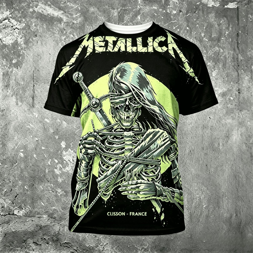 Street Fashion Poster - เสื้อยืดพิมพ์ลายกราฟิกโปสเตอร์วงดนตรีอเมริกัน World Tour Summer แฟชั่นแนวสตรีท ระบายอากาศได้ดี