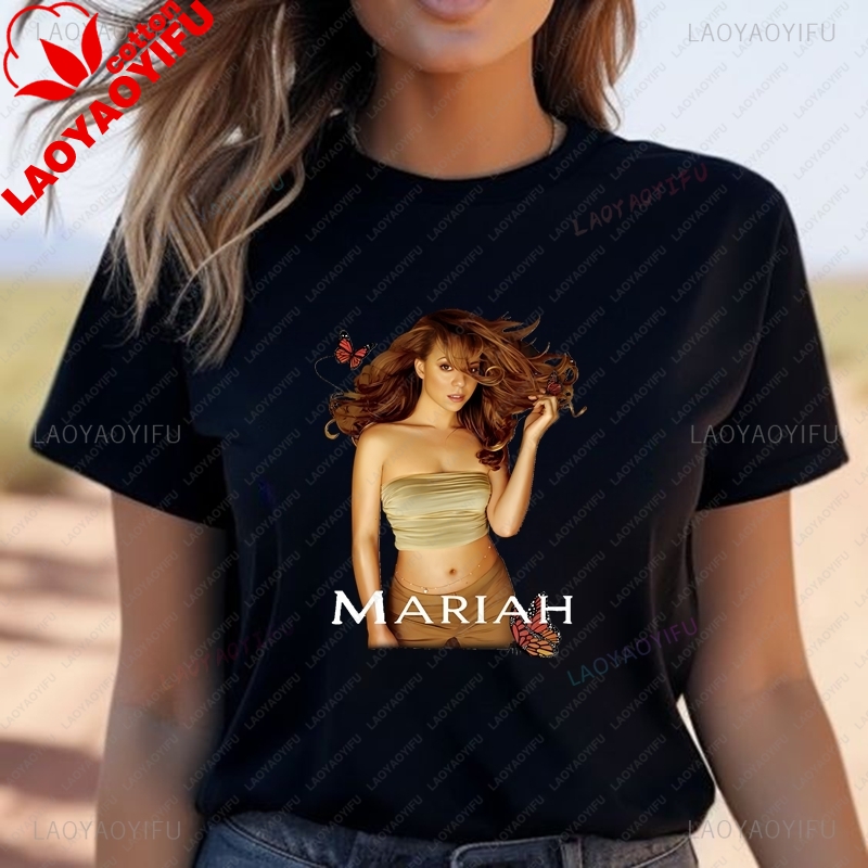 Street Fashion Poster - มาเรีย แครี่ คลาสสิค โพสเตอร์ พิมพ์ลายเสื้อแฟชั่นสตรี เสื้อลำลองสำหรับใส่ทุกวัน