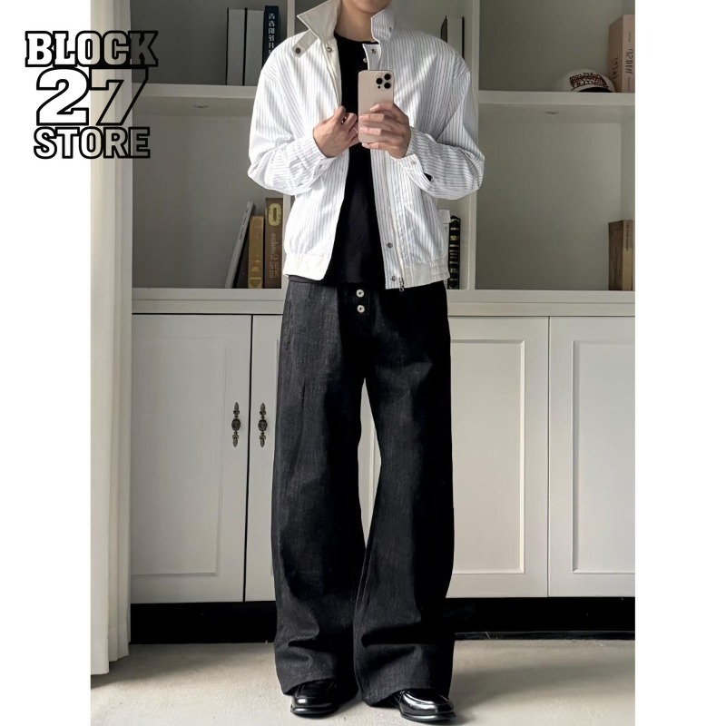 Street Fashion Jeans Men - กางเกงยีนส์ผู้ชายสไตล์ฮาราจูกุ พิมพ์ลายตัวอักษร สำหรับฤดูร้อน กางเกงเดนิมฮิปฮอป สตรีทแฟชั่น ทรงหลวม
