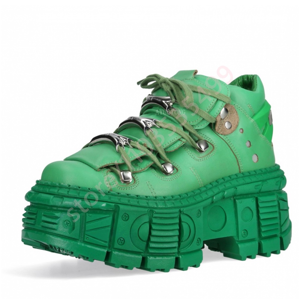 รองเท้าบูทสั้นพื้นหนาสไตล์พังก - Street Fashion Y2K บทวิจารณ์และราคา