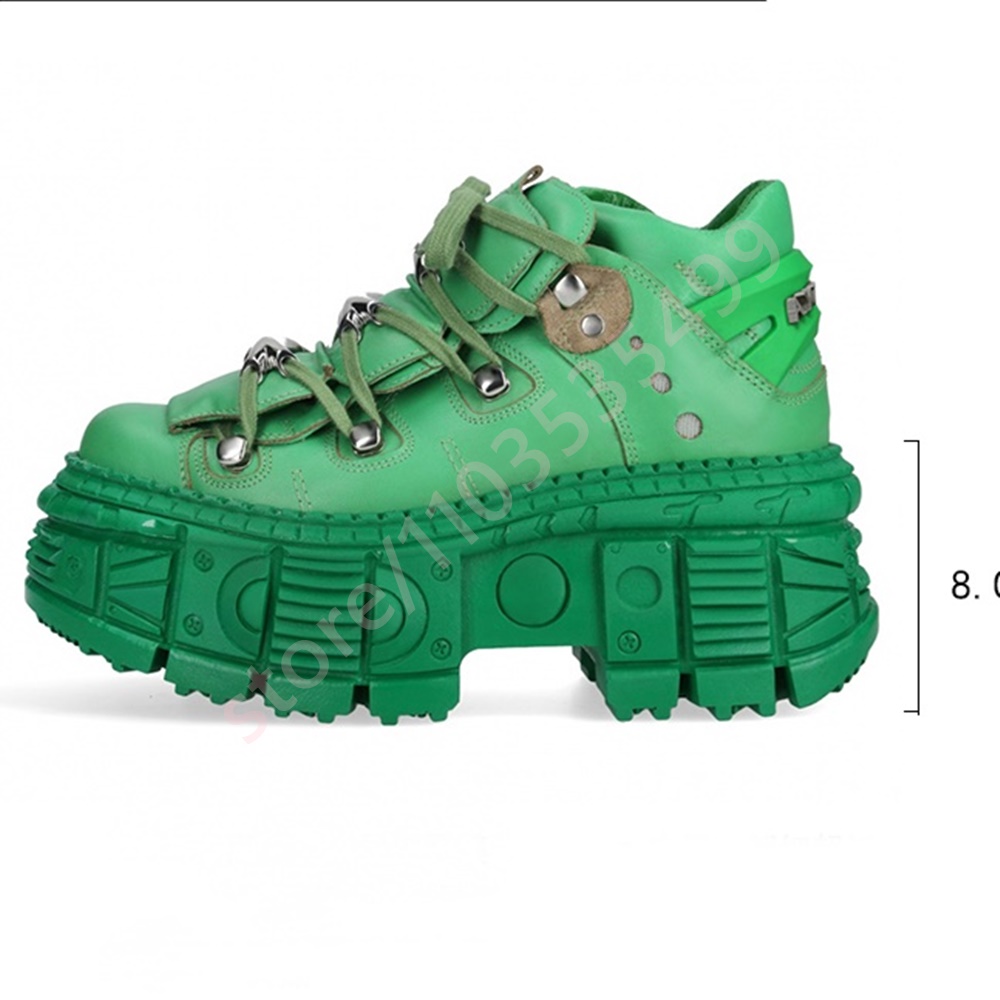 รองเท้าบูทสั้นพื้นหนาสไตล์พังก - Street Fashion Y2K บทวิจารณ์และราคา