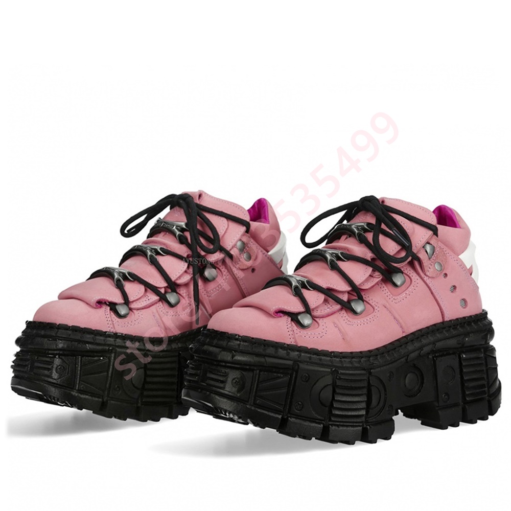 รองเท้าบูทสั้นพื้นหนาสไตล์พังก - Street Fashion Y2K บทวิจารณ์และราคา