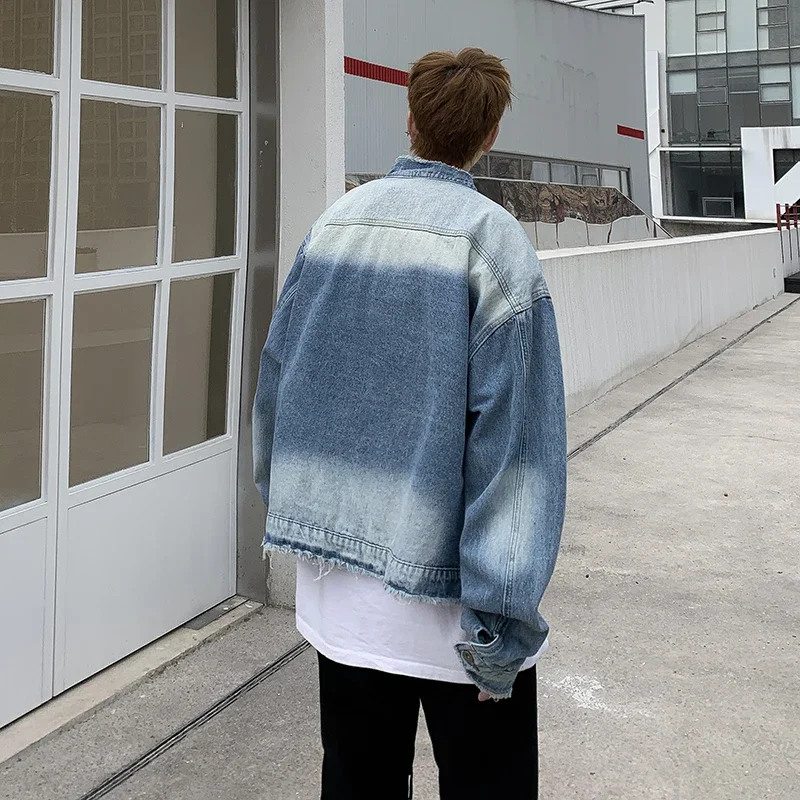 แจ็คเก็ตยีนส์สไตล์อเมริกันเรโท - Street Fashion Jeans Men บทวิจารณ์และราคา