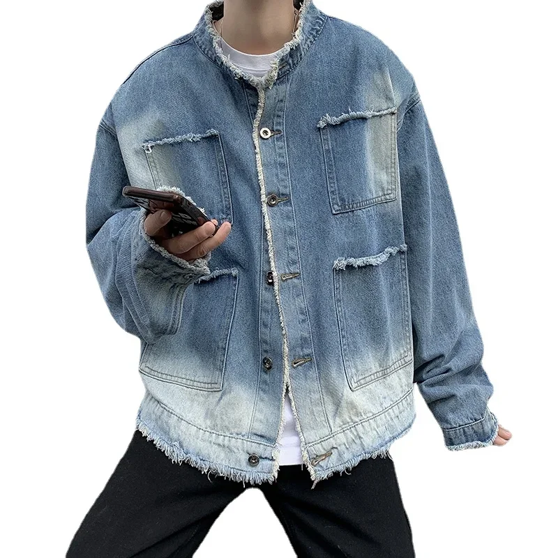 แจ็คเก็ตยีนส์สไตล์อเมริกันเรโท - Street Fashion Jeans Men บทวิจารณ์และราคา