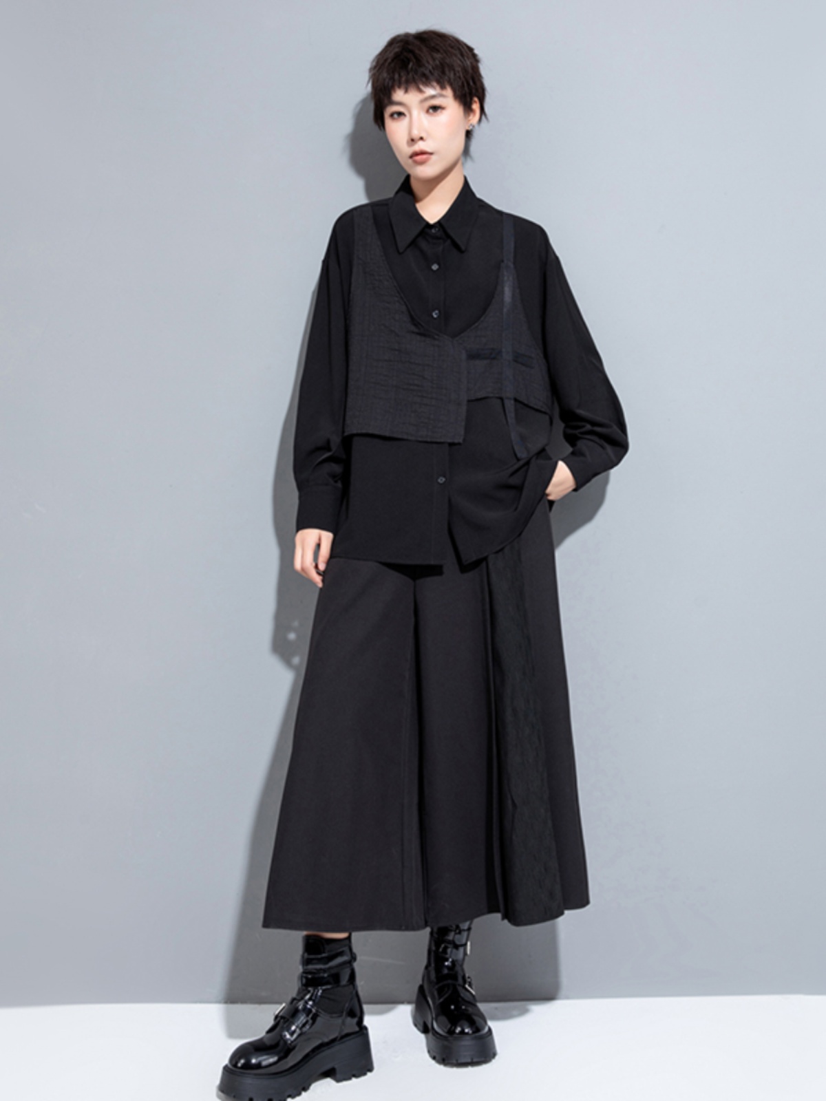 เสื้อเชิ้ตยาวดีไซน์เก๋ คอเสื้อ - Street Fashion High End บทวิจารณ์และราคา
