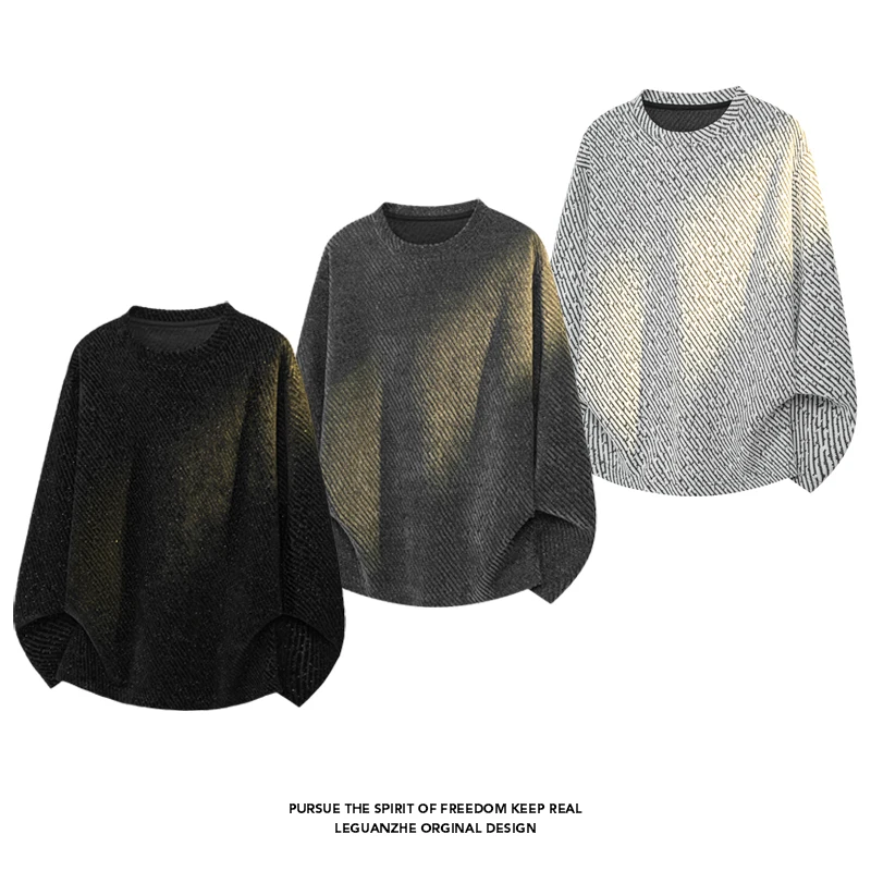 เสื้อยืดแขนยาวลายทางเฉียงสำหรั - Street Fashion For Man บทวิจารณ์และราคา