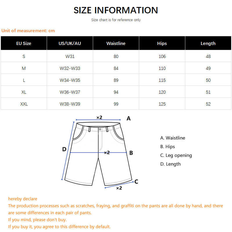 ฮิปฮอปสตรีทแวร์กางเกงยีนส์ขาสั - Street Fashion Jeans Men บทวิจารณ์และราคา