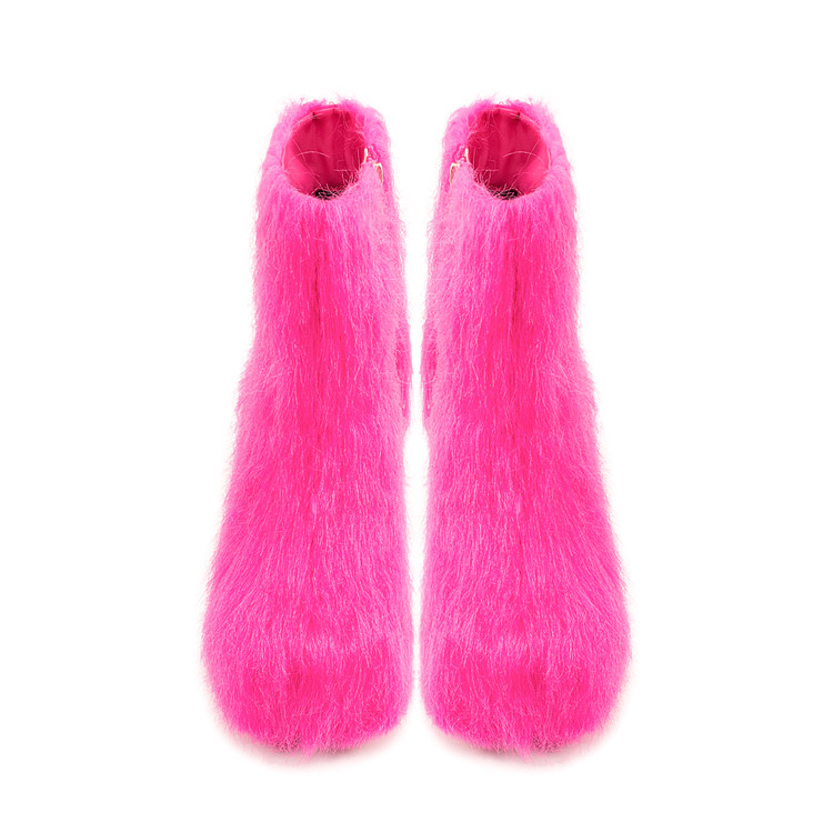 รองเท้าบูทหุ้มข้อส้นตึกทรงกลม  - Street Fashion Y2K บทวิจารณ์และราคา