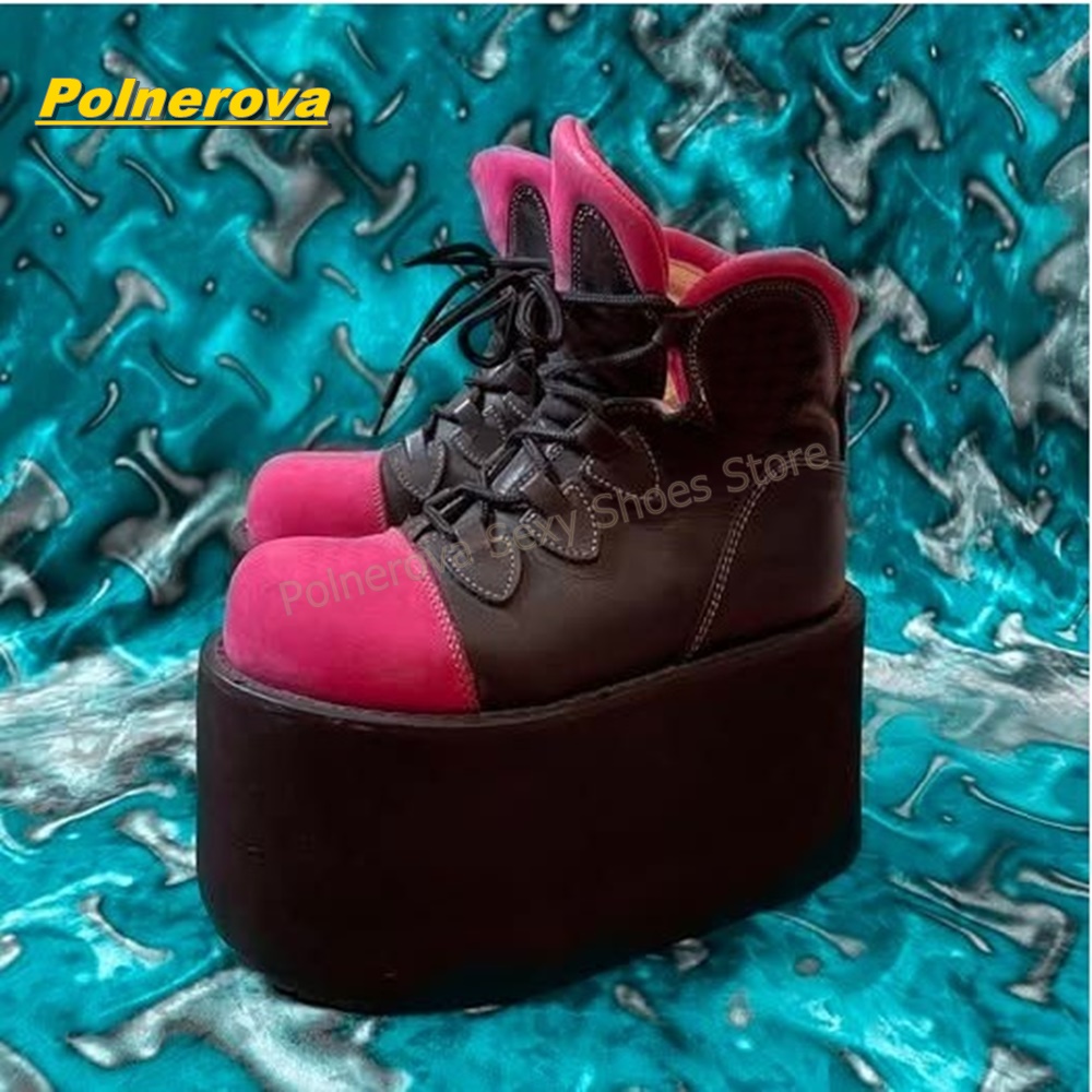 รองเท้าบูทหุ้มข้อกลางทรงพังก์  - Street Fashion Y2K บทวิจารณ์และราคา