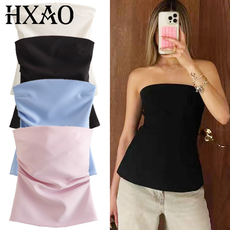 HXAO Corset Tube Topผู้หญิงฤดู - Street Fashion Youtube บทวิจารณ์และราคา
