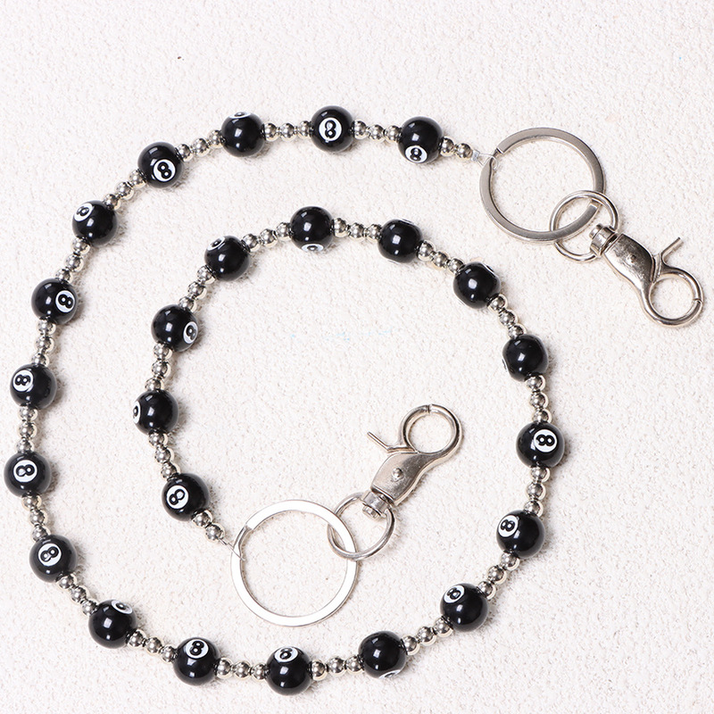 โซ่กางเกงลูกปัดสีดำลาย 8-Ball  - Street Fashion Theme บทวิจารณ์และราคา