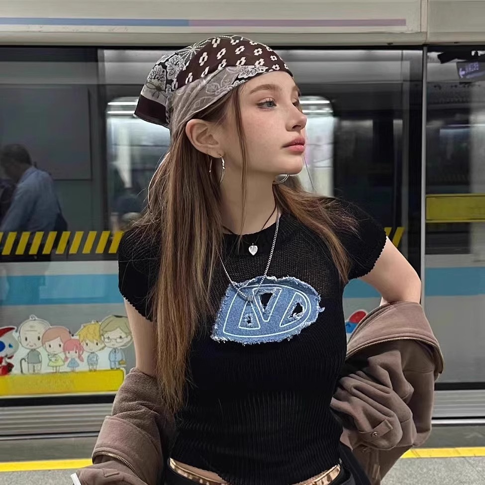 ผ้าพันคอสไตล์อเมริกันย้อนยุค ผ - Girl Fashion Street บทวิจารณ์และราคา