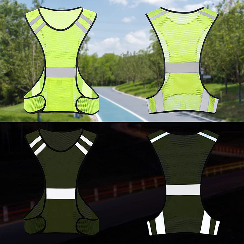 เสื้อกั๊กนิรภัยสะท้อนแสงตาข่าย - Reflective Jacket Running บทวิจารณ์และราคา