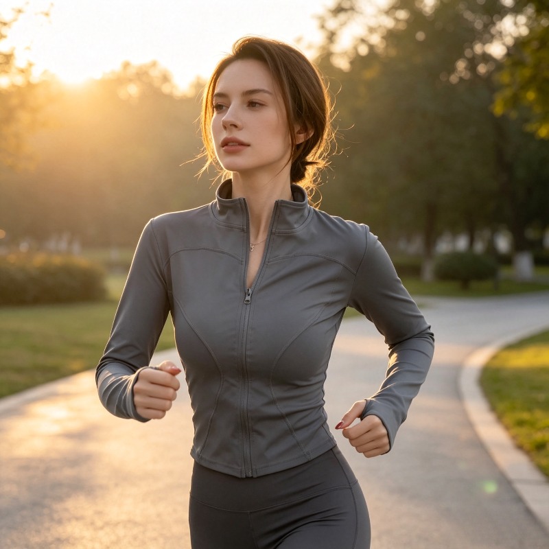 เสื้อแจ็คเก็ตโยคะทรงเข้ารูปสำห - Reflective Jacket Running บทวิจารณ์และราคา
