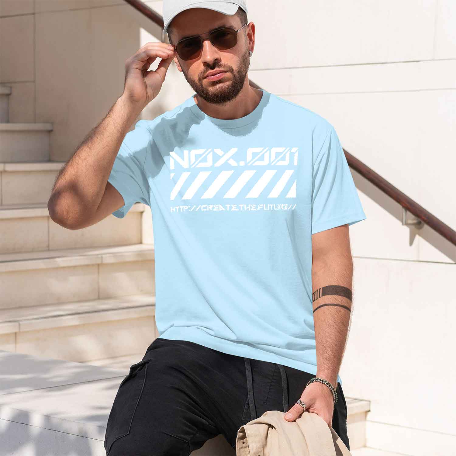 NOX001 เสื้อยืดผู้ชายลายทางดีไ - Street Fashion China Models บทวิจารณ์และราคา