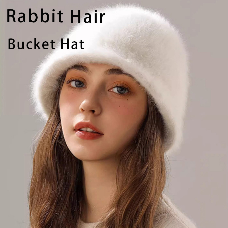 หมวกบักเก็ตขนกระต่ายสำหรับฤดูห - Street Fashion Russia บทวิจารณ์และราคา