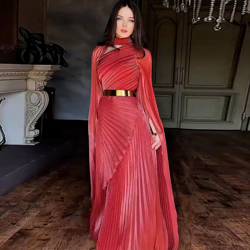 ชุดเดรสออกงานพิมพ์ลายไล่เฉดสี  - Guangzhou Street Fashion บทวิจารณ์และราคา