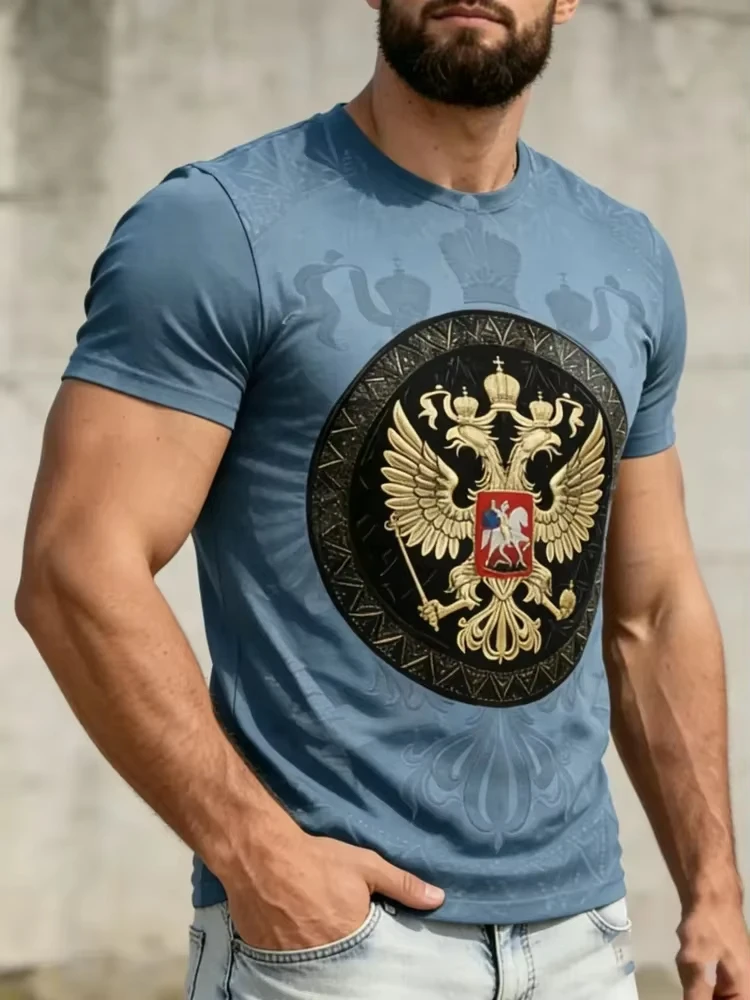 เสื้อยืดพิมพ์ลายธงรัสเซียแบบ 3 - Street Fashion Russia บทวิจารณ์และราคา