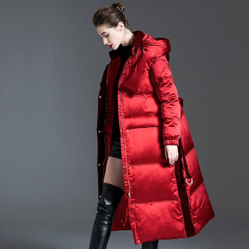 2023โค้ทขนเป็ดยาวมีฮู้ดแฟชั่นฤ - Street Fashion High End บทวิจารณ์และราคา