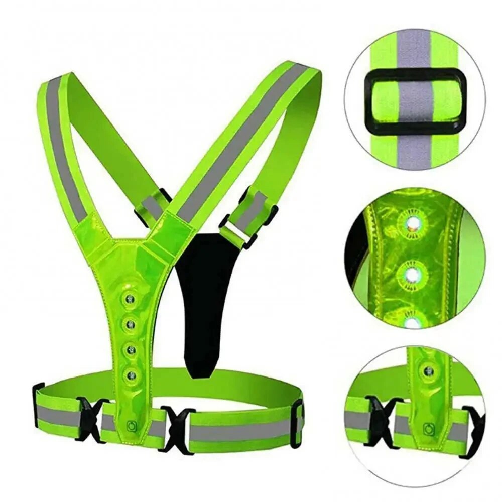 เสื้อกั๊กวิ่ง LED สะท้อนแสง สา - Reflective Jacket Running บทวิจารณ์และราคา