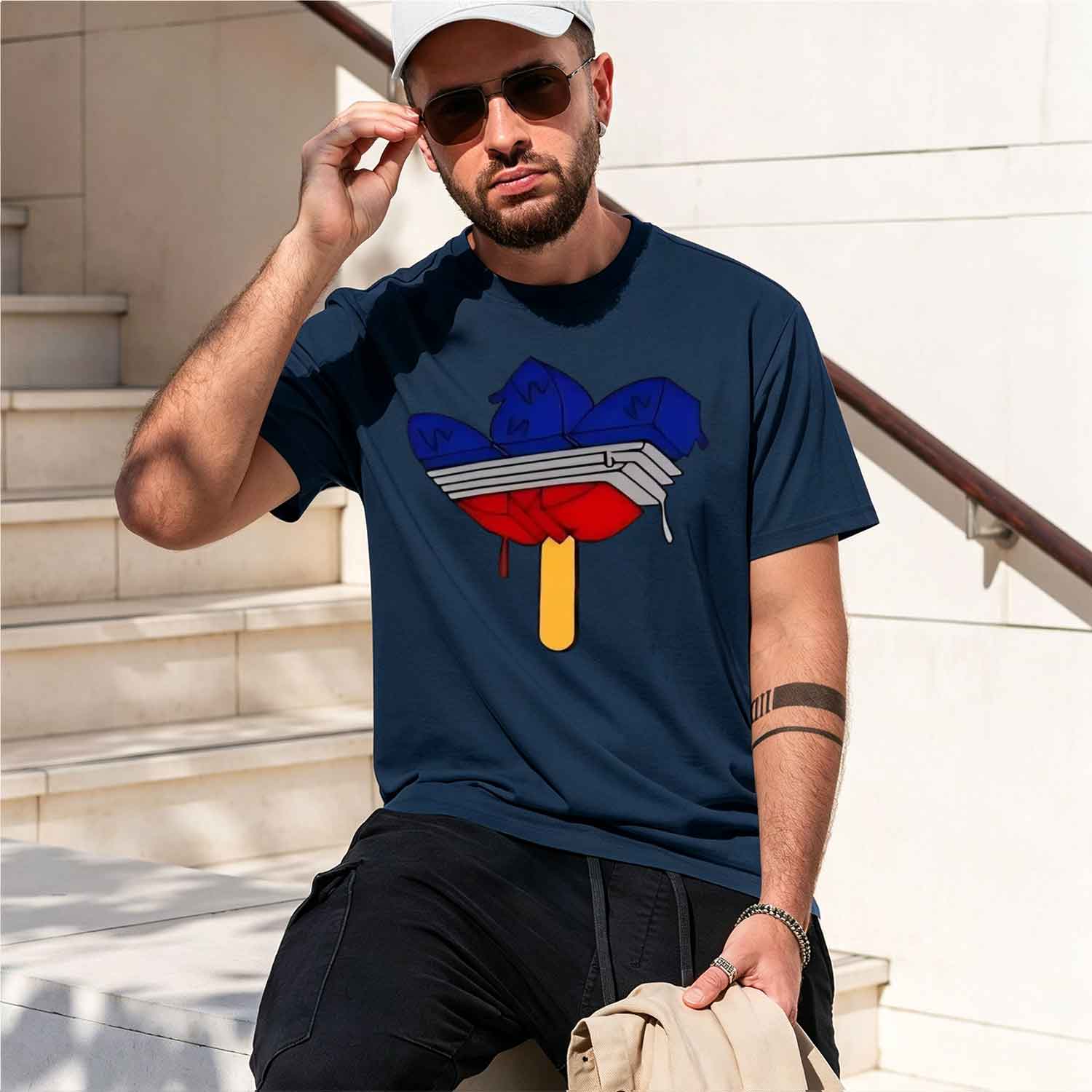 เสื้อยืดแขนสั้นแบรนด์อเมรันสุด - Street Fashion China Models บทวิจารณ์และราคา