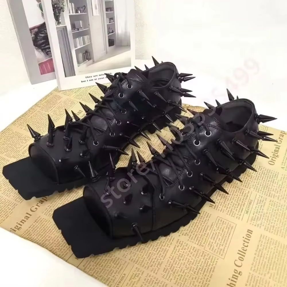 รองเท้าบูทหนังสีดำสำหรับผู้หญิ - Street Fashion Y2K บทวิจารณ์และราคา