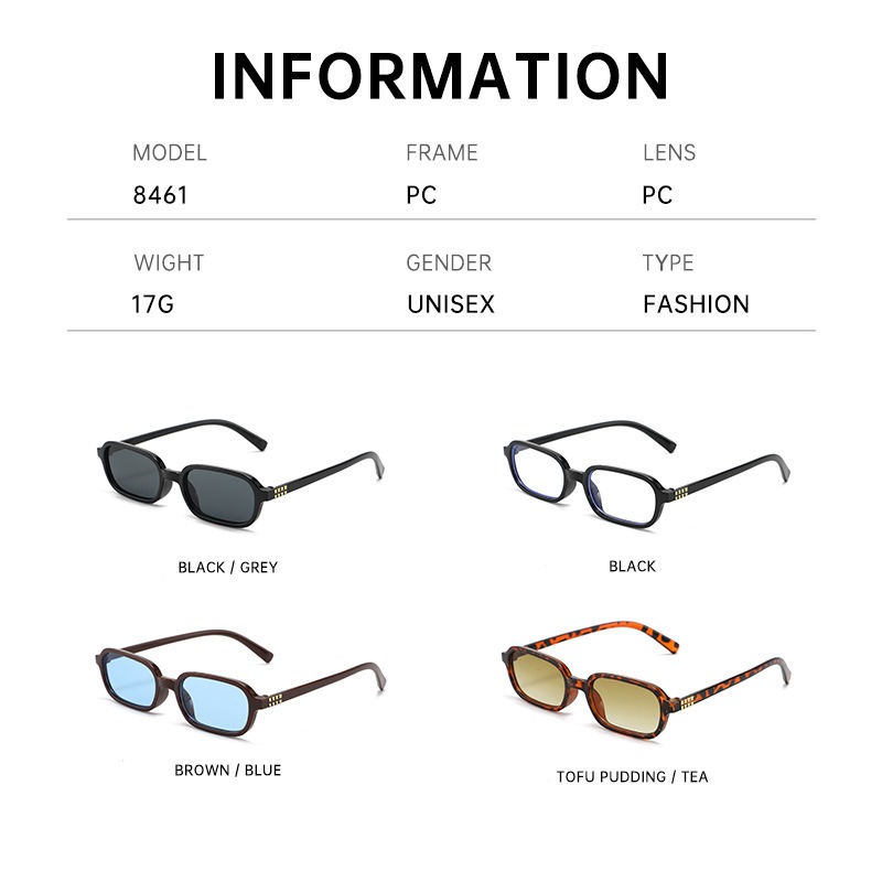 แว่นกันแดดทรงสี่เหลี่ยมเล็กแบบ - Street Fashion High End บทวิจารณ์และราคา