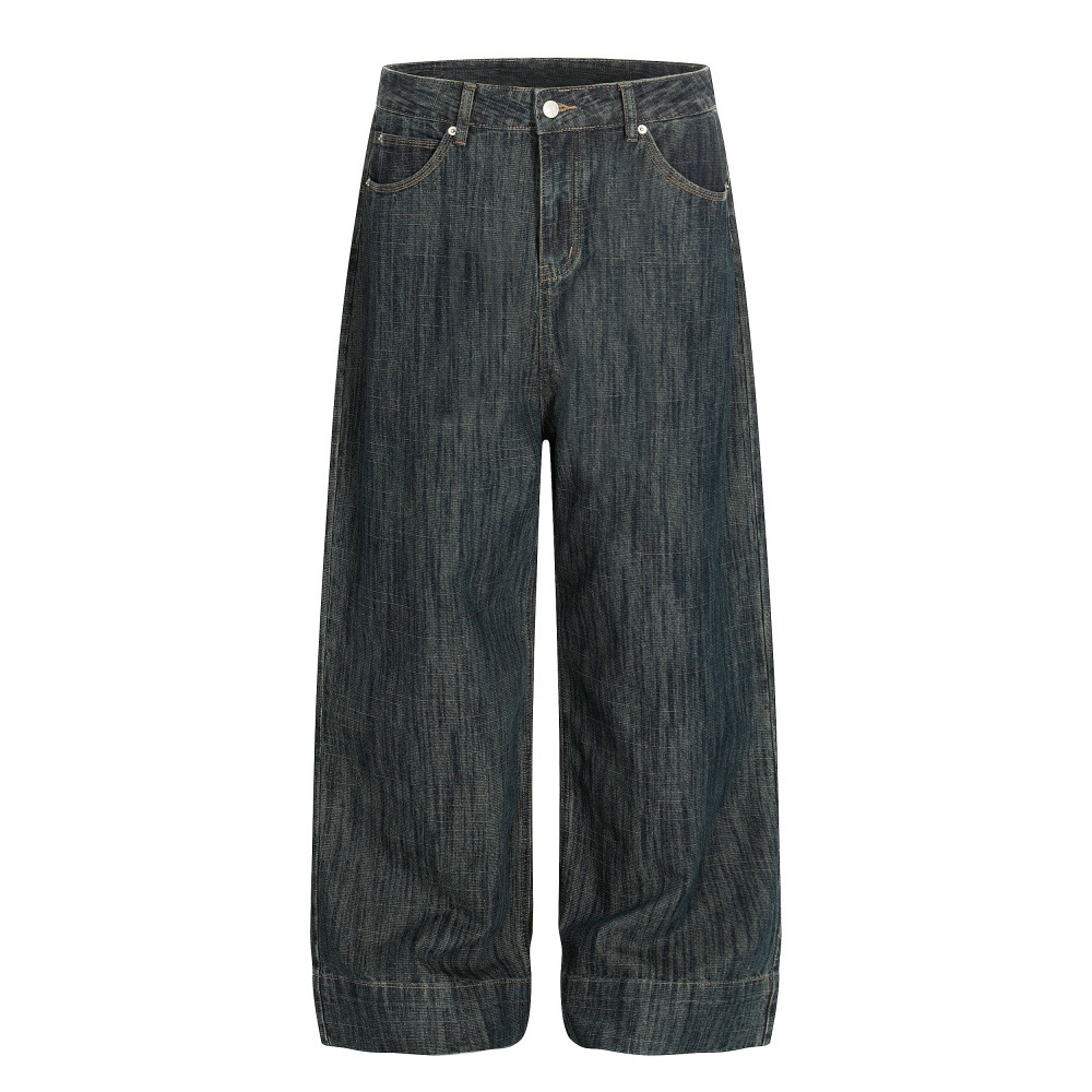 กางเกงยีนส์ทรงตรงสไตล์อเมริกัน - Street Fashion Jeans Men บทวิจารณ์และราคา