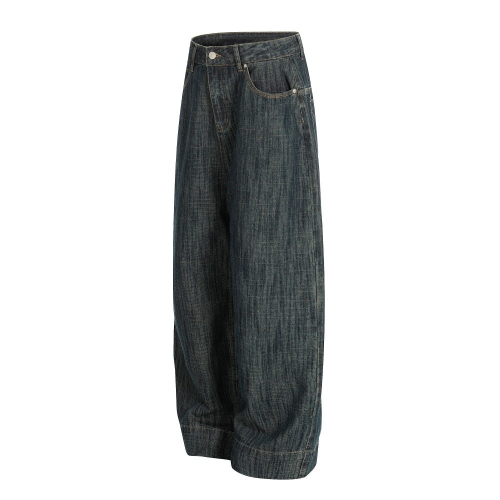 กางเกงยีนส์ทรงตรงสไตล์อเมริกัน - Street Fashion Jeans Men บทวิจารณ์และราคา