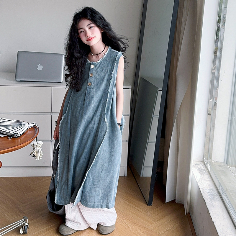 สไตล์หลวมเด็กหรูหราฤดูร้อน DEN - Girl Fashion Street บทวิจารณ์และราคา