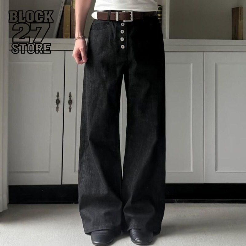 กางเกงยีนส์ผู้ชายสไตล์ฮาราจูกุ - Street Fashion Jeans Men บทวิจารณ์และราคา