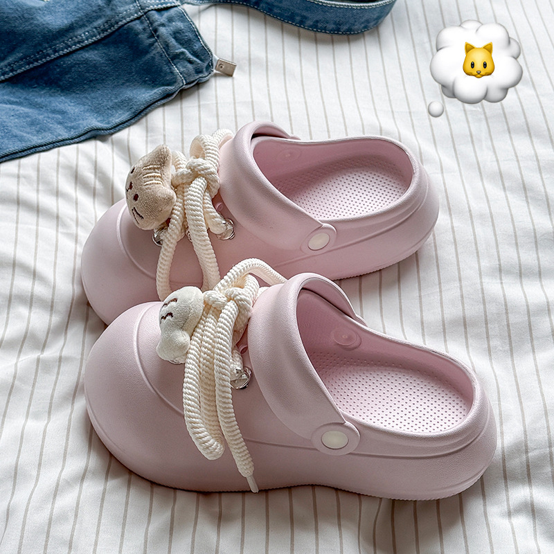 รองเท้าคล็อกแฟชั่นแบบผูกเชือก  - Girl Fashion Street บทวิจารณ์และราคา
