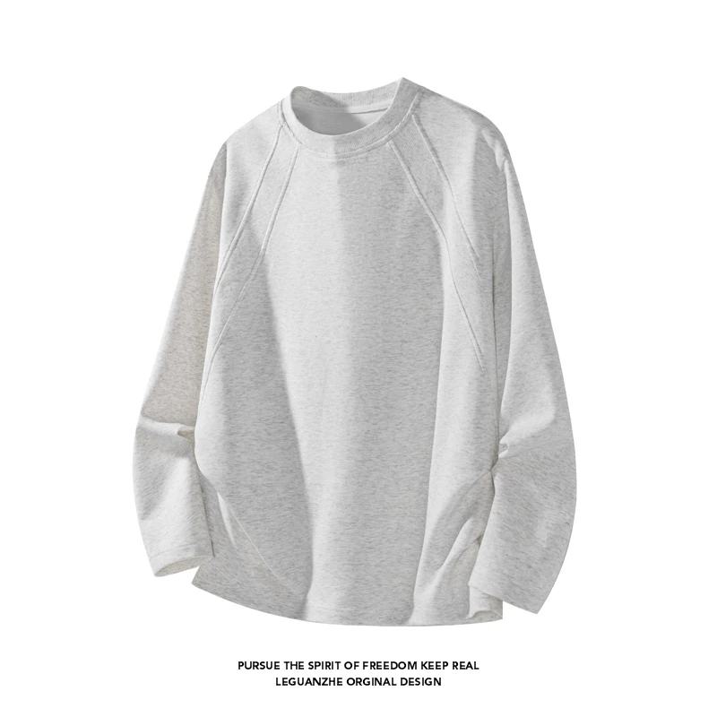 เสื้อยืดแขนยาวคอกลมทรงโอเวอร์ไ - Street Fashion For Man บทวิจารณ์และราคา