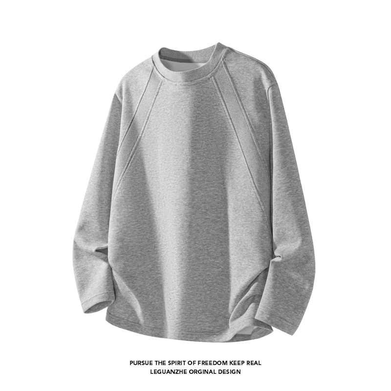 เสื้อยืดแขนยาวคอกลมทรงโอเวอร์ไ - Street Fashion For Man บทวิจารณ์และราคา