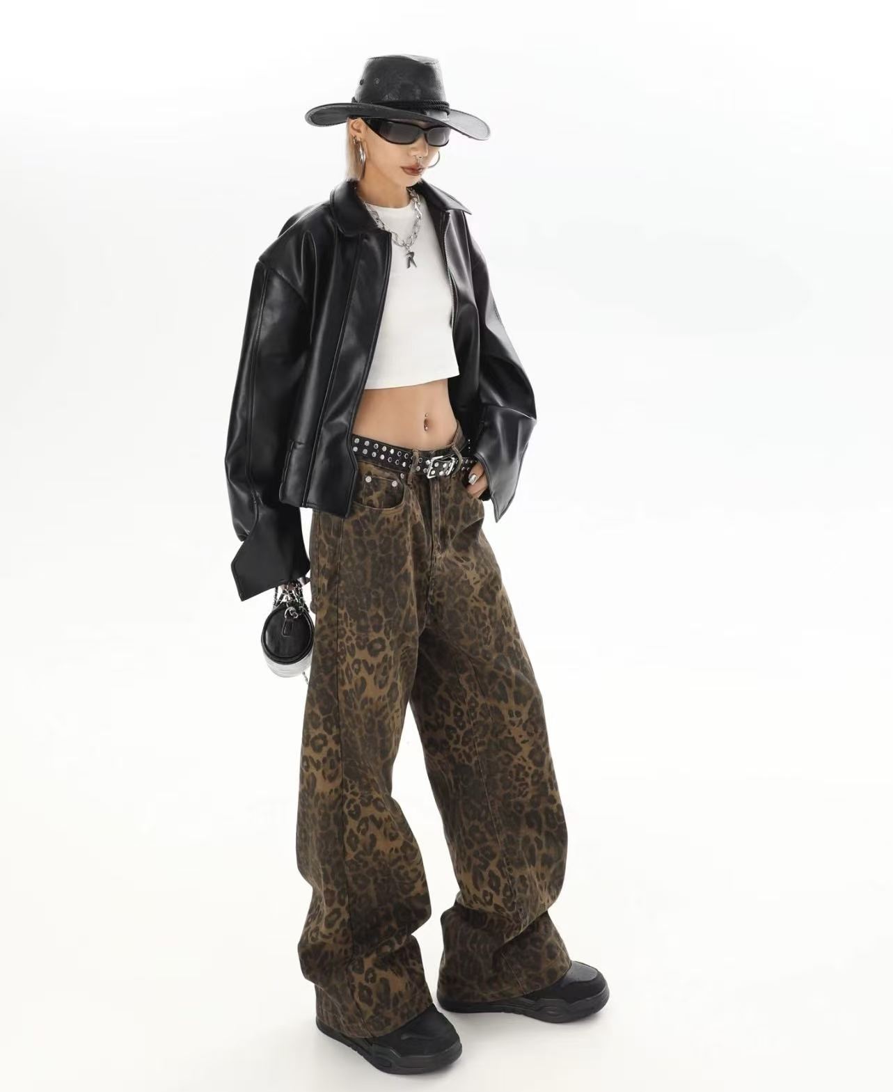 กางเกงยีนส์ทรงหลวมขาตรงลายเสือ - Street Fashion Jeans Men บทวิจารณ์และราคา