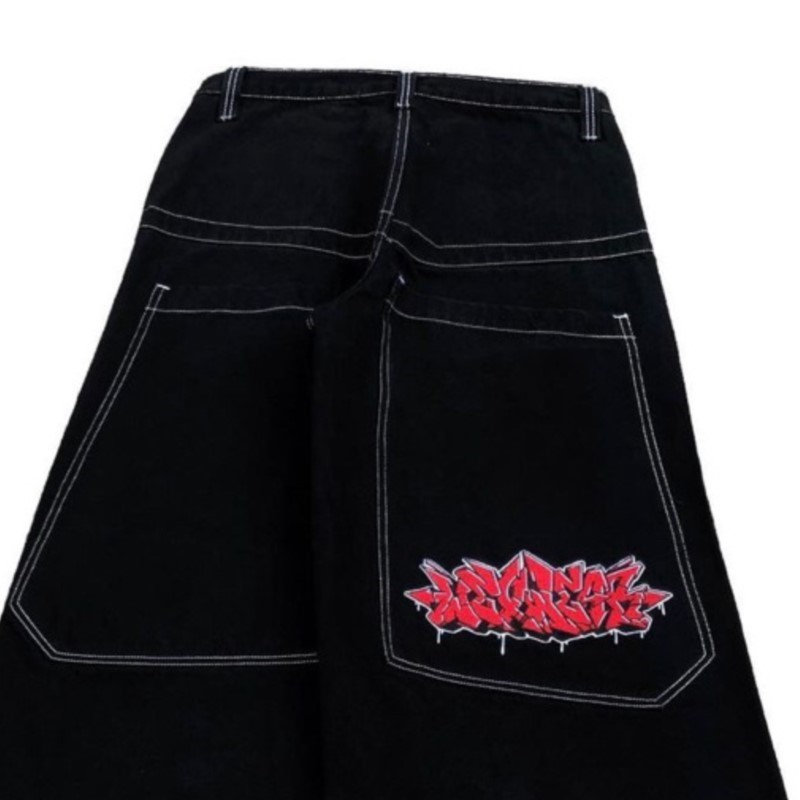กางเกงยีนส์ทรงหลวมสไตล์ฮิปฮอปอ - Street Fashion Jeans Men บทวิจารณ์และราคา