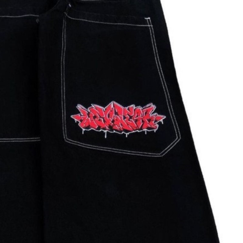 กางเกงยีนส์ทรงหลวมสไตล์ฮิปฮอปอ - Street Fashion Jeans Men บทวิจารณ์และราคา