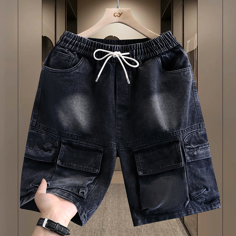 กางเกงขาสั้นคาร์โก้ผู้ชายแฟชั่ - Street Fashion Jeans Men บทวิจารณ์และราคา