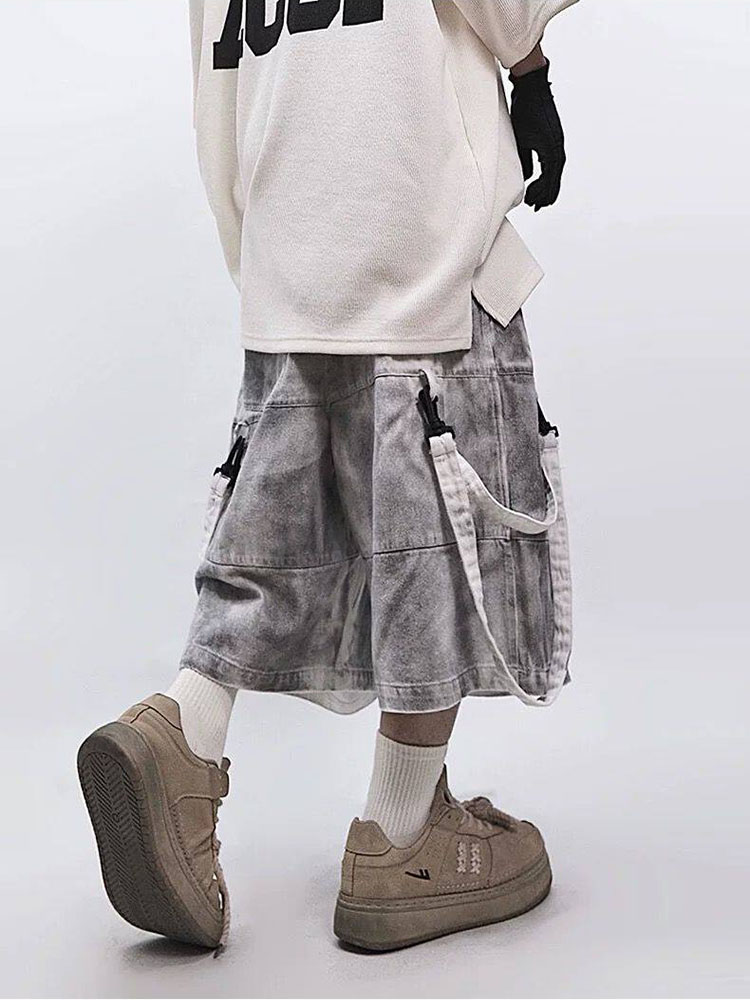 กางเกงยีนส์ขาดสไตล์เรโทรฮิปฮอป - Street Fashion Jeans Men บทวิจารณ์และราคา