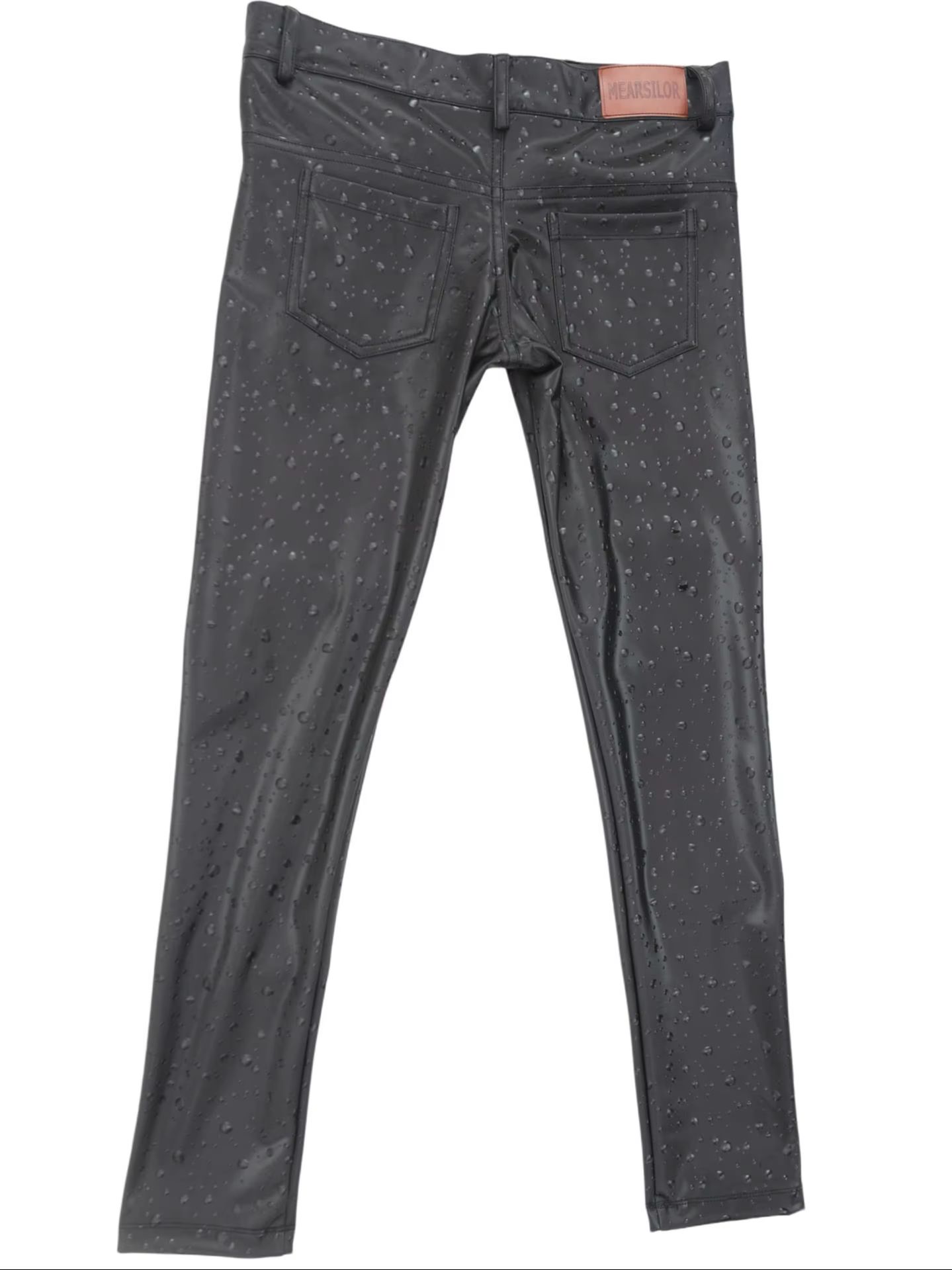 กางเกงเลกกิ้งหนัง PU ลายหยดน้ำ - Street Fashion Jeans Men บทวิจารณ์และราคา