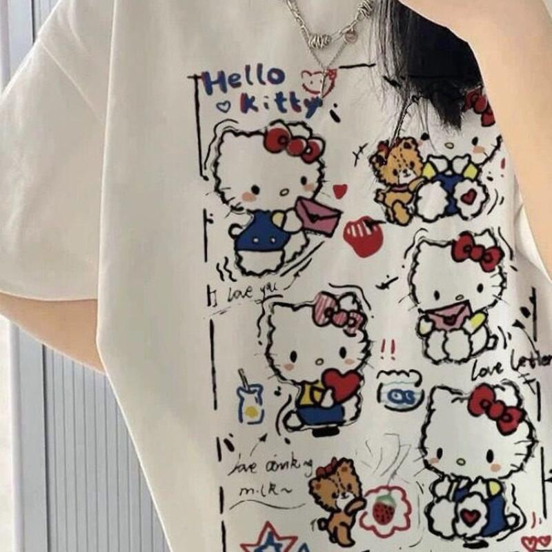 เสื้อยืดแขนสั้นลายกราฟฟิตี้เฮล - Street Fashion Y2K บทวิจารณ์และราคา